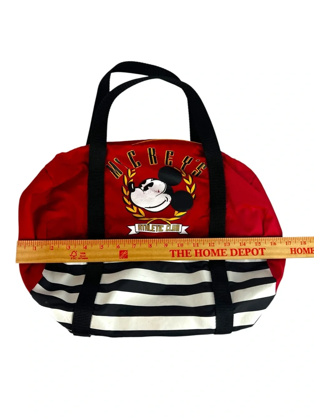 Vintage Disney Mickey Athletic Club Duffel Gym Bag USA Horizon Designs 90s